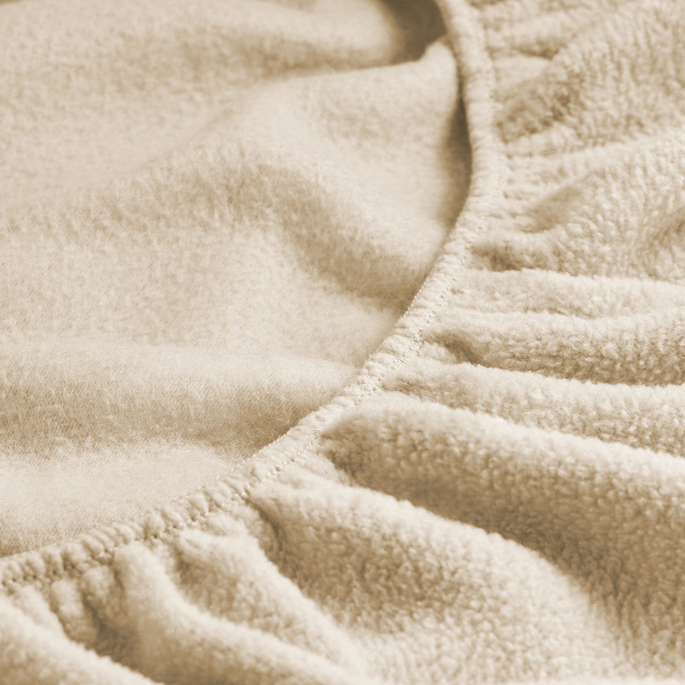 Bare Home Polar Fleece Sheet Set, Sand, Queen