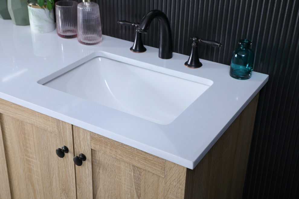 Home Living 60" Double Bathroom Vanity, Mango Wood