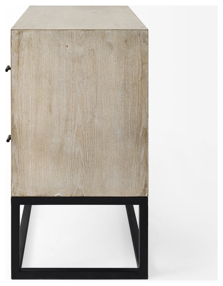 Rustic Modern Light Wash Two Drawer Chest