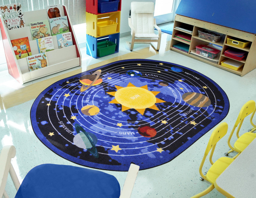 Kid Essentials Rug, Cosmic Wonders, 5'4"x7'8" Oval