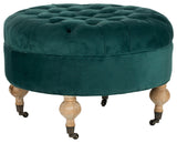 Safavieh Clara Tufted Round Ottoman, Marine