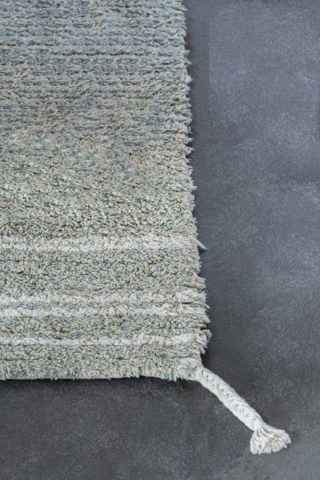 Reversible washable rug Twin Vintage Blue