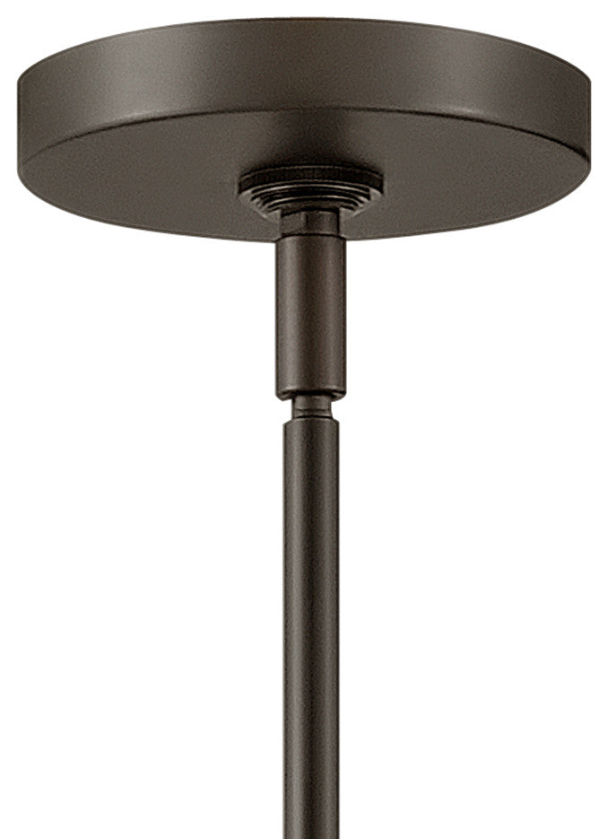 Hinkley 16.75" Facet Extra Small Pendant Light - Black Oxide + Etched Glass