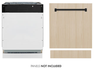 ZLINE Tallac 24" Panel Ready Dishwasher With a Matte Black Handle, DWVZ-24-MB