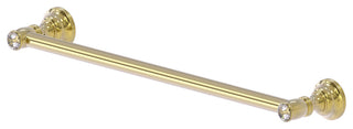 Carolina Crystal 18" Towel Bar, Unlacquered Brass