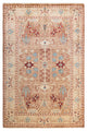 Eclectic, One-of-a-Kind Hand-Knotted Area Rug Yellow, 4'1"x6'2"