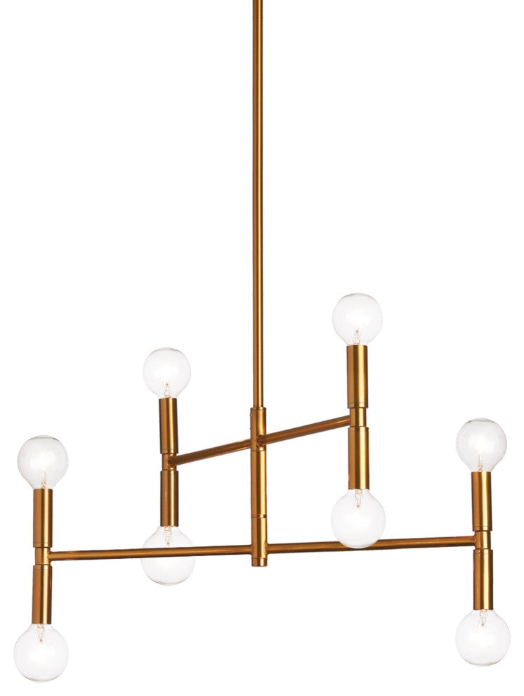 8-Light Vintage Bronze Modern Chandelier