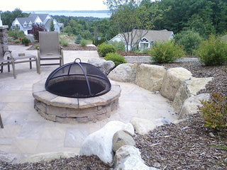 Master Flame 43" Diameter Fire Pit Screen, Lift Off Dome, Carbon Steel