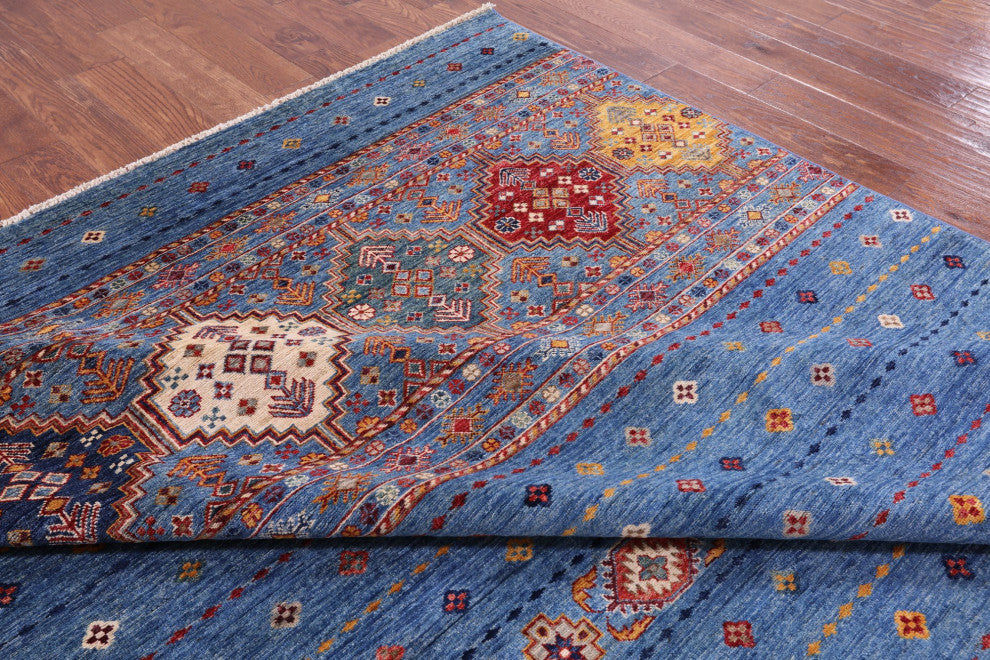 8' 3" X 11' 4" Khorjin Super Kazak Hand Knotted Rug Q5335