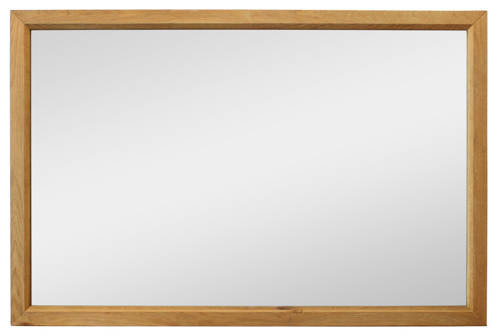 Sarasota 60" Mirror With an Oak Wood Frame, Natural Finish