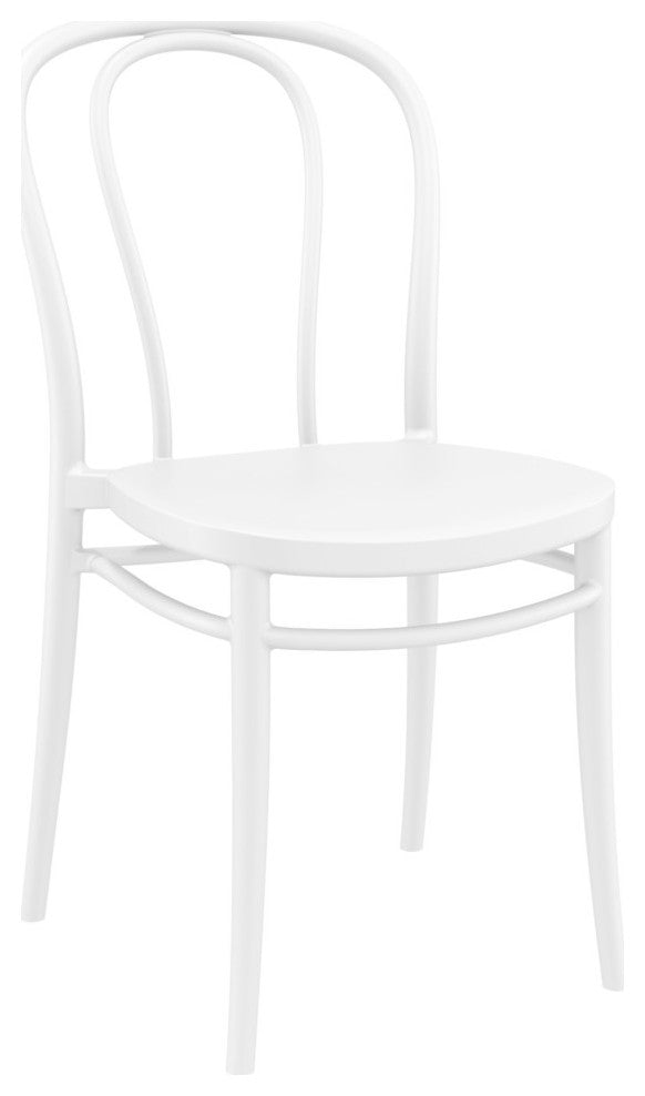 Victor Patio Dining Set With 4 Chairs White