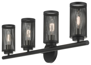 Livex Lighting Industro 4 Light Black, Brushed Nickel Large Vanity Sconce