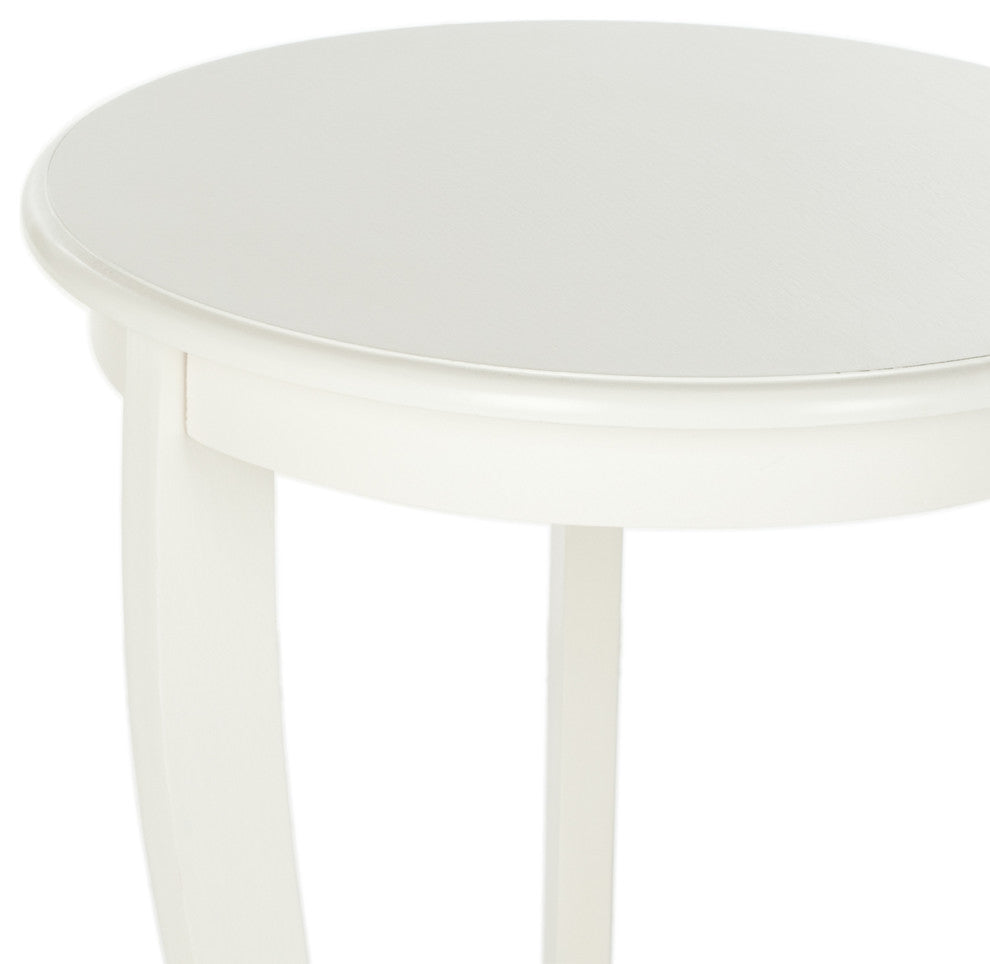 Safavieh Mary Pedestal Side Table, Distressed Cream