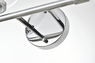 4 Light Chrome And Clear Bath Sconce