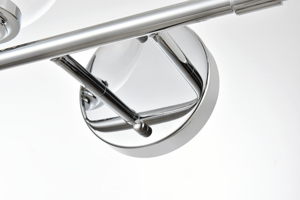 4 Light Chrome And Clear Bath Sconce
