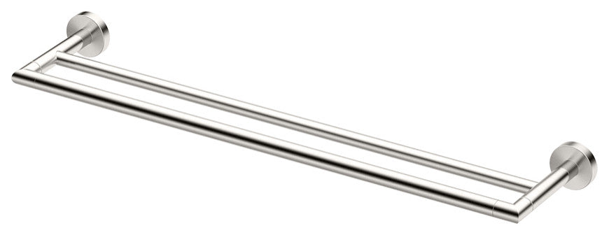 Glam Towel Bar, Satin Nickel, 24", Double