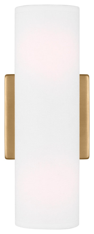 Capalino 2-Light Indoor Wall Double Sconce, Satin Brass Gold