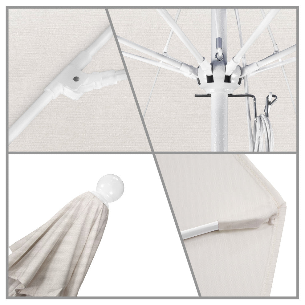11' Fiberglass Umbrella White, Pacifica, Sapphire, 11'