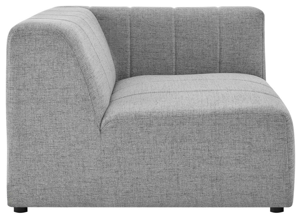 Bartlett Upholstered Fabric 8-Piece Sectional Sofa, Light Gray