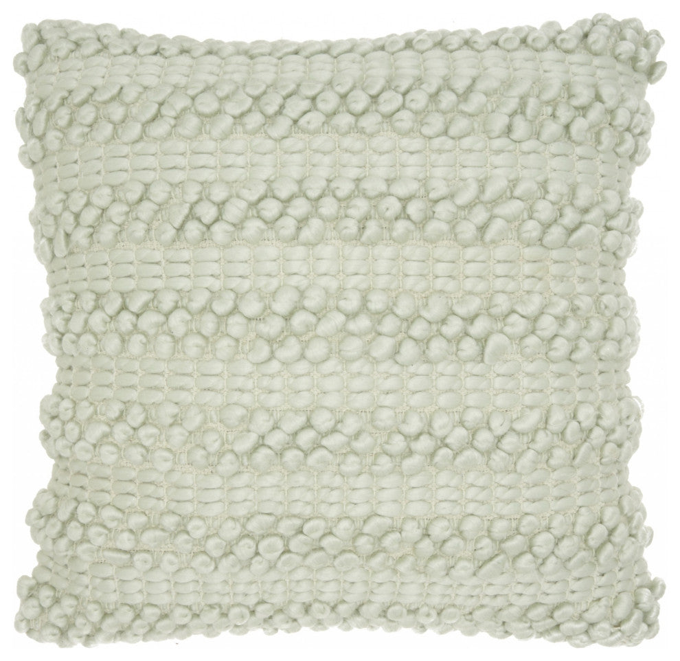 20" Mint Green Striped Throw Pillow With Texture