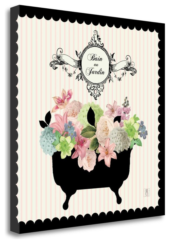 "Bain Du Jardin I" By Studio Mousseau, Giclee Print on Gallery Wrap Canvas