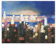30" x 24" Watercolor City Lights on the Horizon Canvas Wall Art