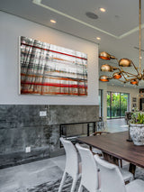 "Grey Trees" Print on White Wood, 36"x24"