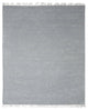HAND WOVEN FLAT WEAVE KILIM WOOL ECO-FRIENDLY AREA RUGS-Solid,Light Silver