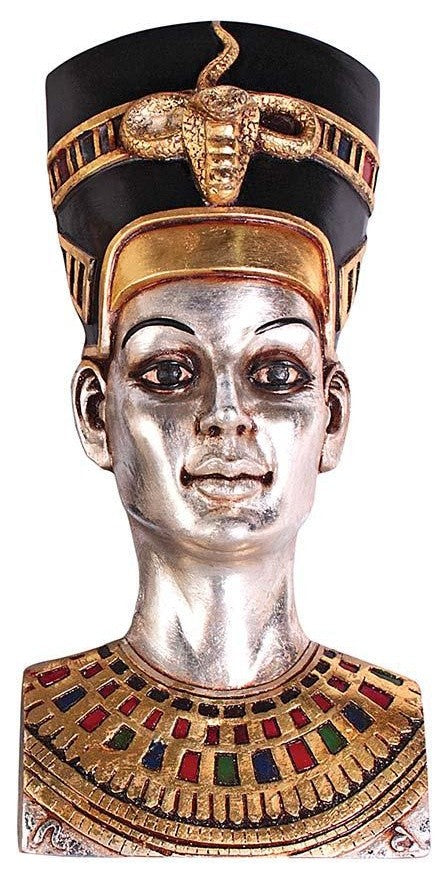 12" Classic Egyptian Statue Queen Nefertiti Wall Sculpture Figurine