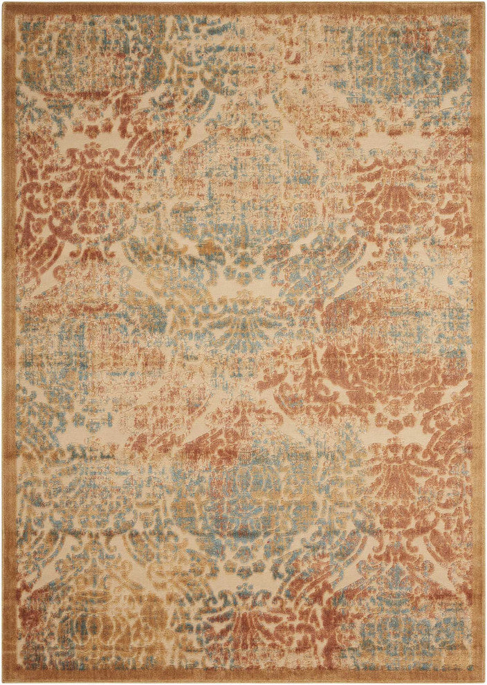 Nourison GRAPHIC ILLUSIONS 132 LIGHT GOLD RUG