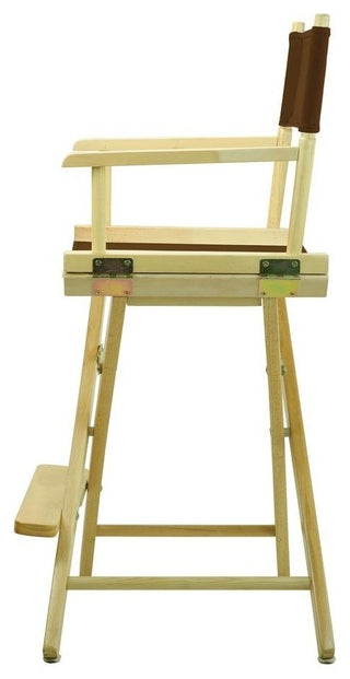 24" Director's Chair, Natural Frame, Brown Canvas