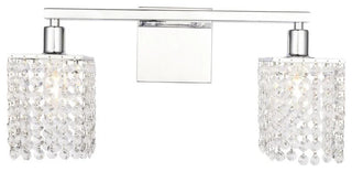 Elegant Lighting LD7008 Phineas 2 Light 18"W Bathroom Vanity - Chrome