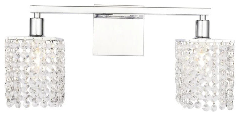 Elegant Lighting LD7008 Phineas 2 Light 18"W Bathroom Vanity - Chrome