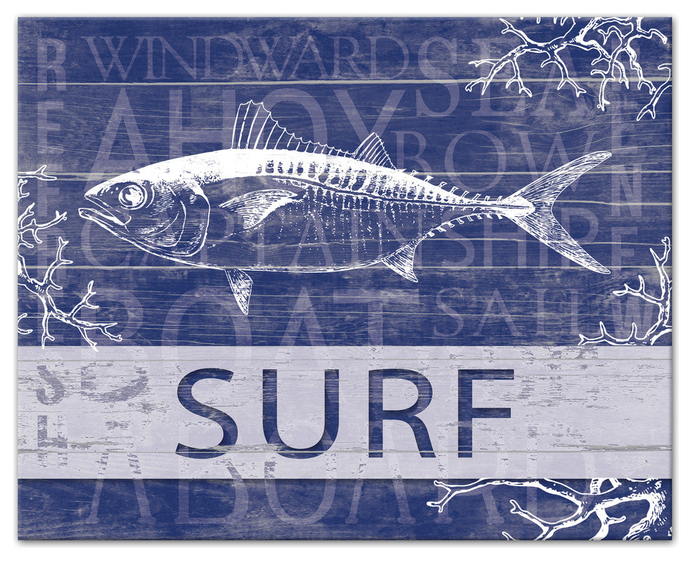 Surf Fish 24x30 Canvas Wall Art