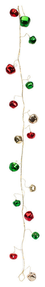 LED Sleigh Bell Garland, 12-Piece Set