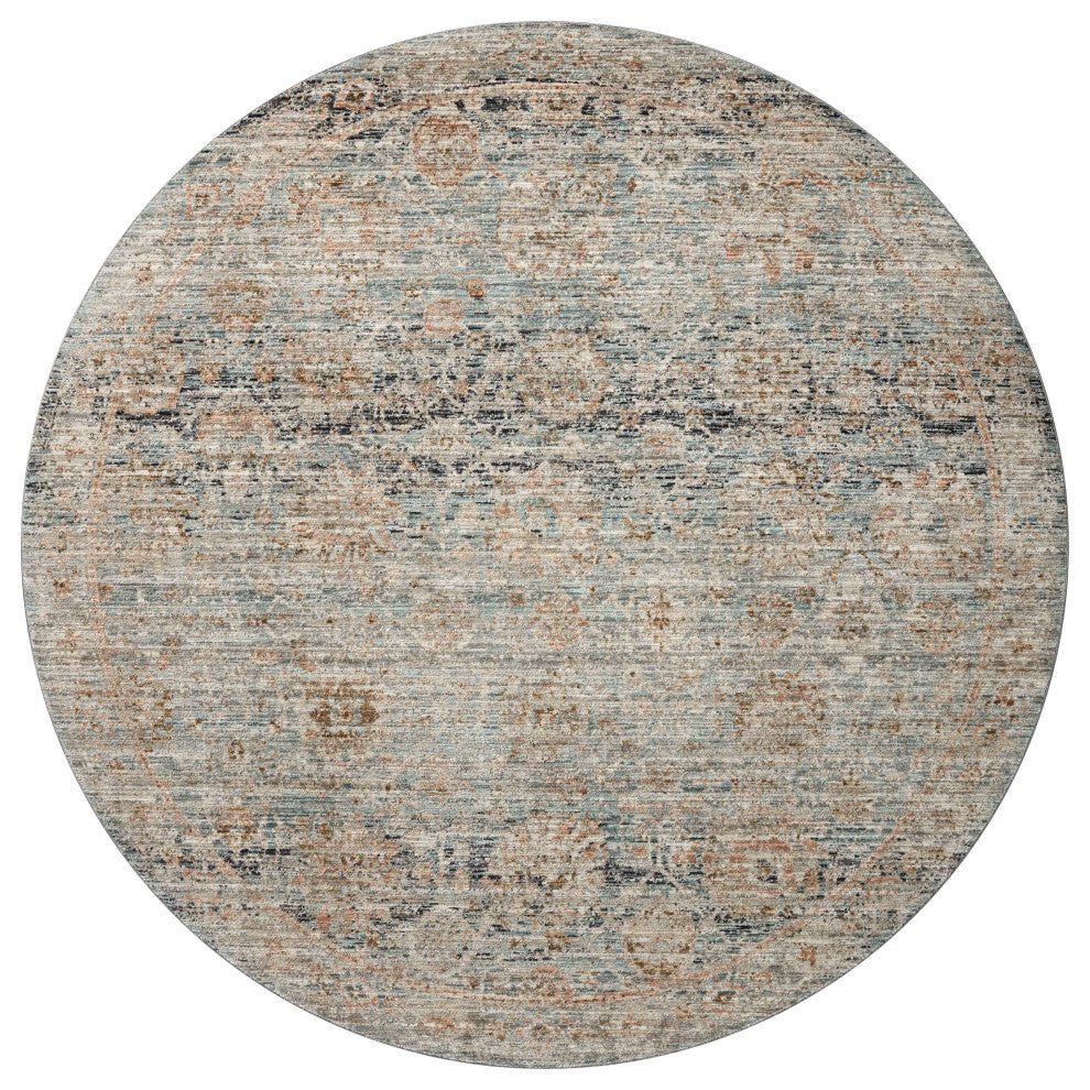 Jean Stoffer x Loloi Katherine Ocean / Coral 5'-3" x 7'-9" Area Rug
