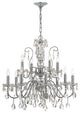 Crystorama 3029-CH-CL-S, 12-Light Chandelier, Polished Chrome