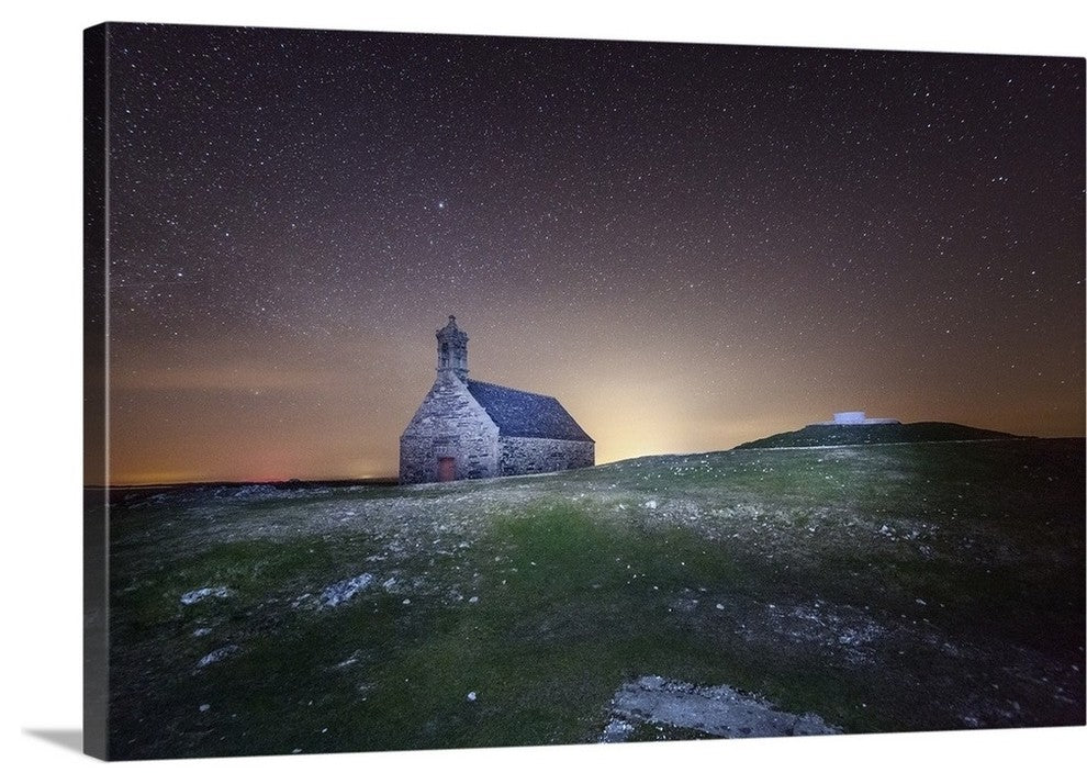 "Saint Michel de Braspart Church" Wrapped Canvas Art Print, 48"x32"x1.5"