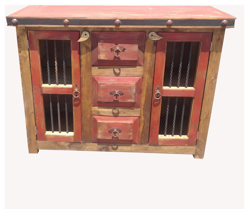 Alcatraz Rustic Reclaimed Wood Bathroom Vanity, 55"x20"x32"
