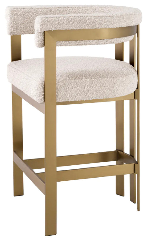 Modern Curved Counter Stool | Eichholtz Clubhouse, White
