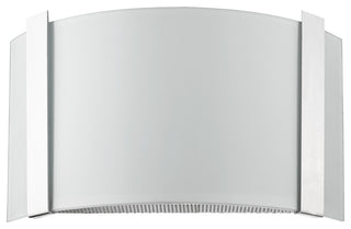 Polished Chrome Wall Sconce with Frosted Glass Shade