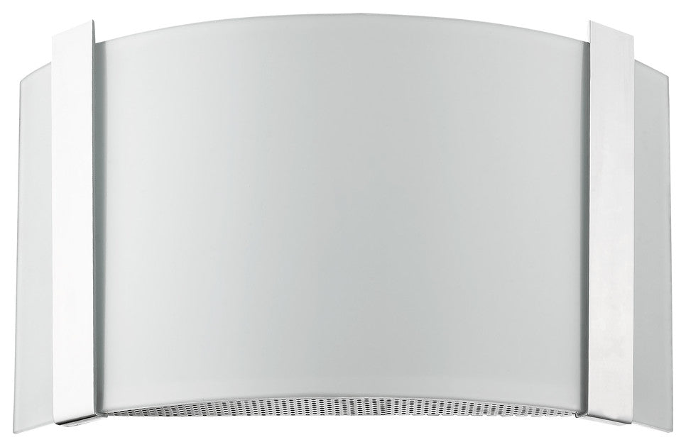Polished Chrome Wall Sconce with Frosted Glass Shade