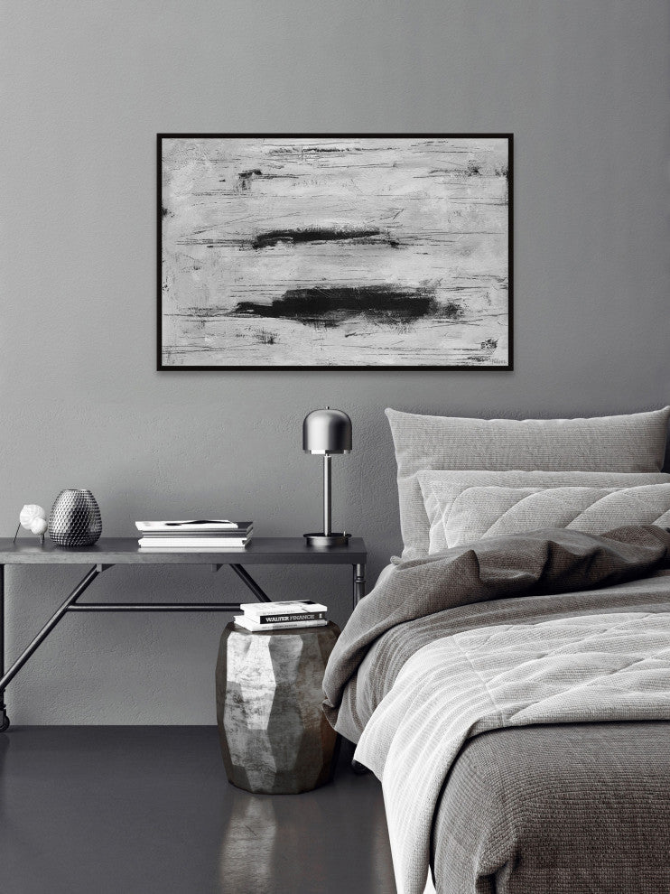 "Brief Struggle" Floater Framed Painting Print on Canvas, 30x20