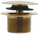 Mushroom Tip Toe 1.5" Npsm Coarse Thread Bath Drain In Polished Brass, Polished Brass