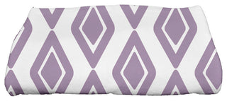 Diamond Jive 1, Geometric Print Bath Towel, Purple
