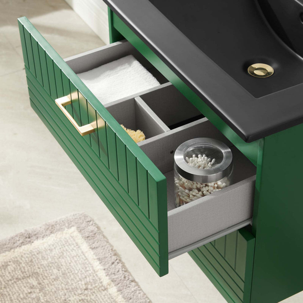 Daybreak 24" Bathroom Vanity, Green Black
