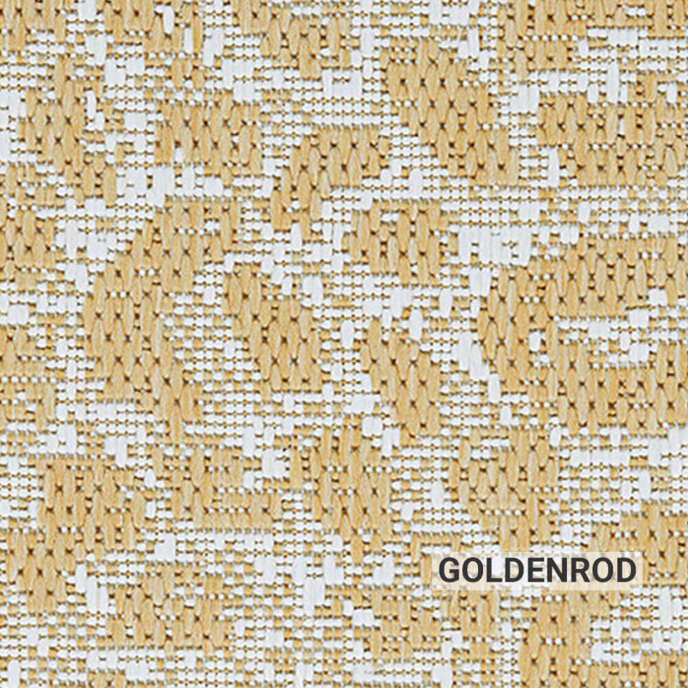 Vumbura Plains Area Rug, Indoor/Outdoor, Accent Carpet, Goldenrod Round 3'