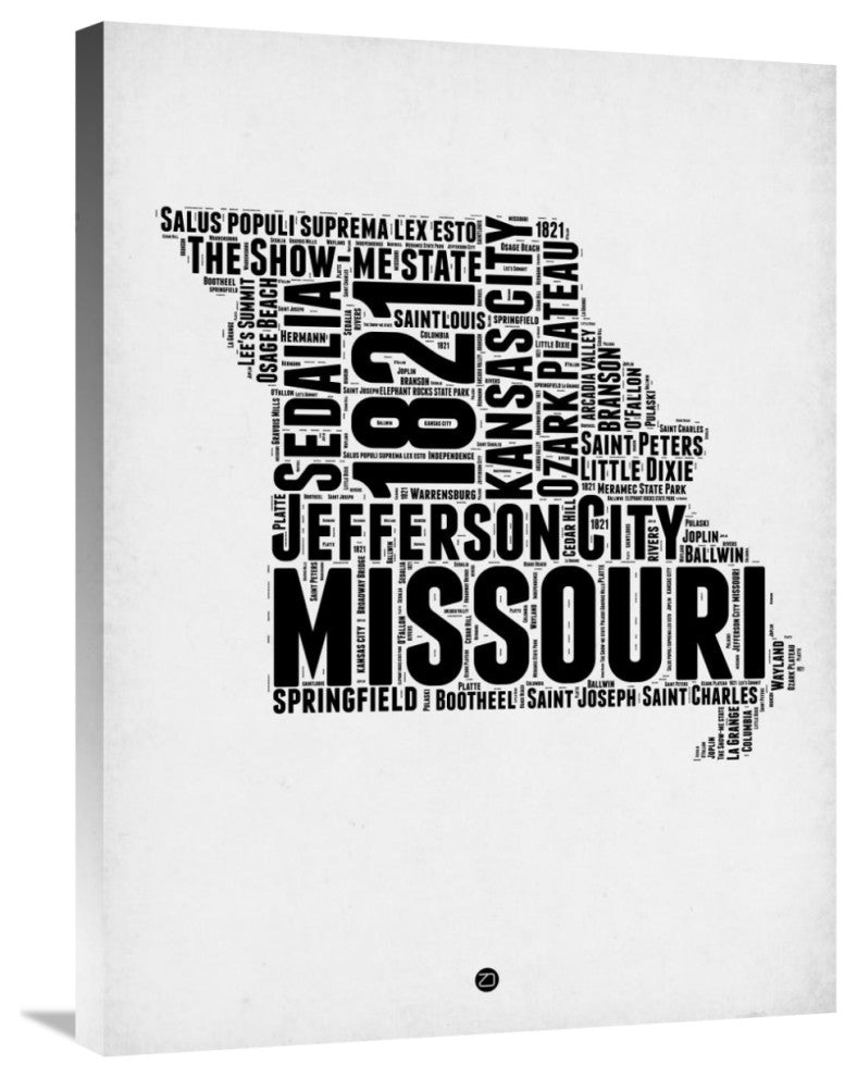 "Missouri Word Cloud 2" Fine Art Print