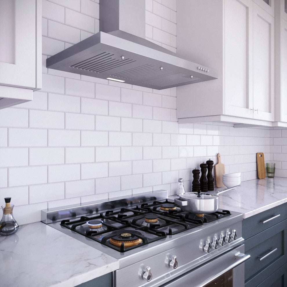 Streamline 36" Patria Convertible Wall Mount Range Hood, Stainless Steel