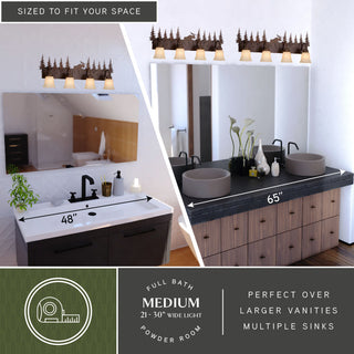 Vaxcel Lighting VL55604BBZ Yellowstone 4 Light 33"W Bathroom - Burnished Bronze